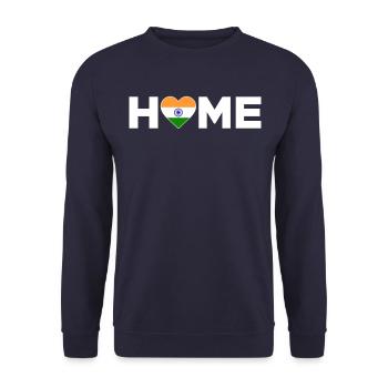Indien Heimat Indien Flagge Indien Liebe - Unisex Pullover - Navy - Vorne - Alina (178cm) & Michal (187cm)