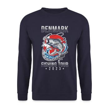 Tour de pêche Danemark 2023 - Sweat-shirt Unisexe - marine - Devant - Alina (178cm) & Michal (187cm)