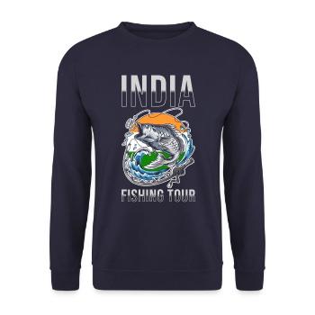 Angel Tour India - Unisex Sweatshirt - navy - Front - Alina (178cm) & Michal (187cm)