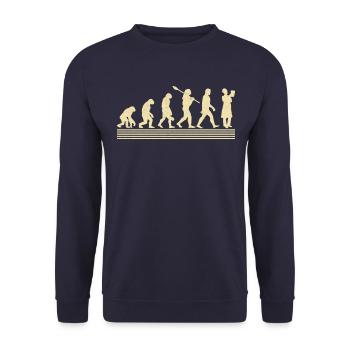 Entwicklung Der Krankenschwester - Unisex Pullover - Navy - Vorne - Alina (178cm) & Michal (187cm)