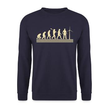 Développement de la mécanique des turbines - Sweat-shirt Unisexe - marine - Devant - Alina (178cm) & Michal (187cm)