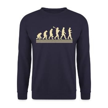 Engineering evolution - Unisex Sweatshirt - navy - Front - Alina (178cm) & Michal (187cm)