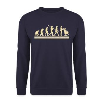 Évolution du coiffeur - Sweat-shirt Unisexe - marine - Devant - Alina (178cm) & Michal (187cm)