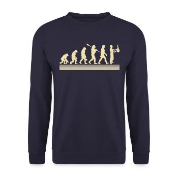 Évolution de la boucherie - Sweat-shirt Unisexe - marine - Devant - Alina (178cm) & Michal (187cm)