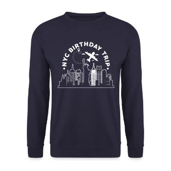 Voyage d’anniversaire à New York Nyc - Sweat-shirt Unisexe - marine - Devant - Alina (178cm) & Michal (187cm)