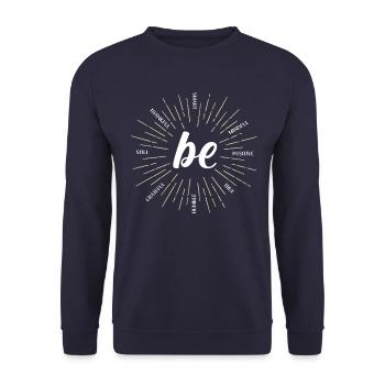 Inspiration Woman Saying Self-confidence - Unisex Sweatshirt - navy - Front - Alina (178cm) & Michal (187cm)