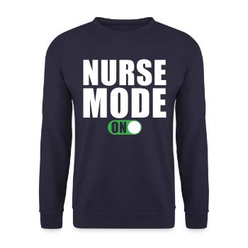 Krankenschwester Modus An Lustige - Unisex Pullover - Navy - Vorne - Alina (178cm) & Michal (187cm)