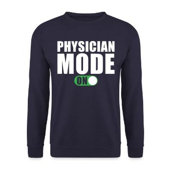 Doctor Mode To Funny Doctor Gift - Unisex Sweatshirt - navy - Front - Alina (178cm) & Michal (187cm)