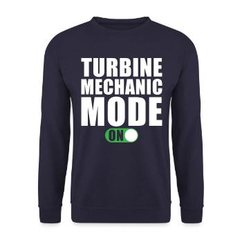 Windkraftanlagenmechaniker - Unisex Pullover - Navy - Vorne - Alina (178cm) & Michal (187cm)