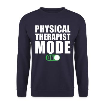 Physiotherapist Mode On - Unisex Sweatshirt - navy - Front - Alina (178cm) & Michal (187cm)