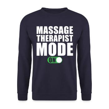 Masseur Modus Ein - Unisex Pullover - Navy - Vorne - Alina (178cm) & Michal (187cm)