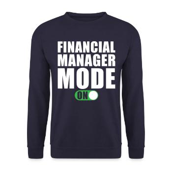 Finanzverwalter Modus an - Unisex Pullover - Navy - Vorne - Alina (178cm) & Michal (187cm)