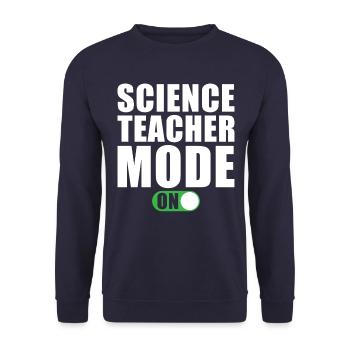 Science Teacher Mode An - Unisex Sweatshirt - navy - Front - Alina (178cm) & Michal (187cm)