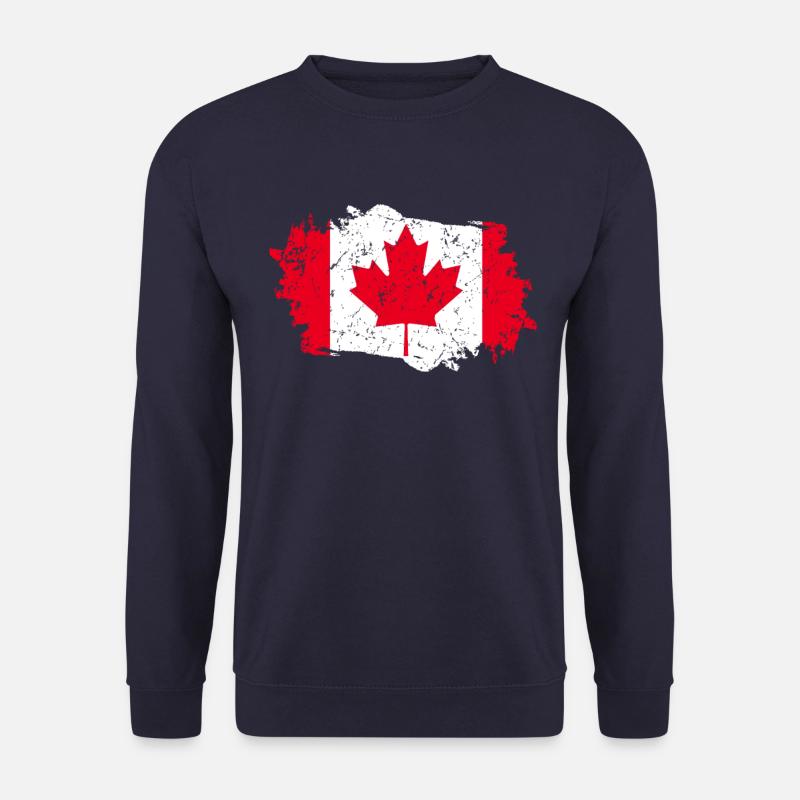 Kanada Flagge Grunge Kanada Fahne - Unisex Pullover - Navy