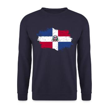 Dominikanische Republik Flagge - Unisex Pullover - Navy - Vorne - Alina (178cm) & Michal (187cm)