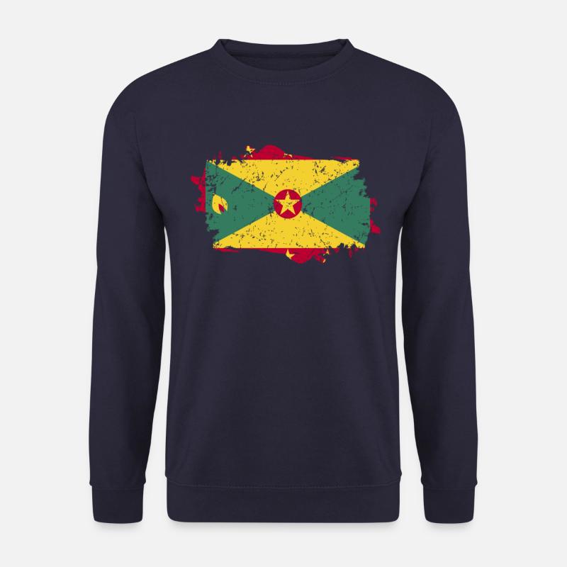 Grenada Flag Grunge Grenada Flag - Unisex Sweatshirt - navy