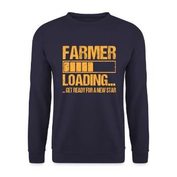 Farmer loading Farmer Training - Unisex Sweatshirt - navy - Front - Alina (178cm) & Michal (187cm)