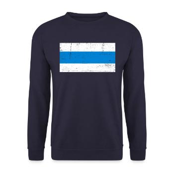 Russia Flag New - Unisex Sweatshirt - navy - Front - Alina (178cm) & Michal (187cm)