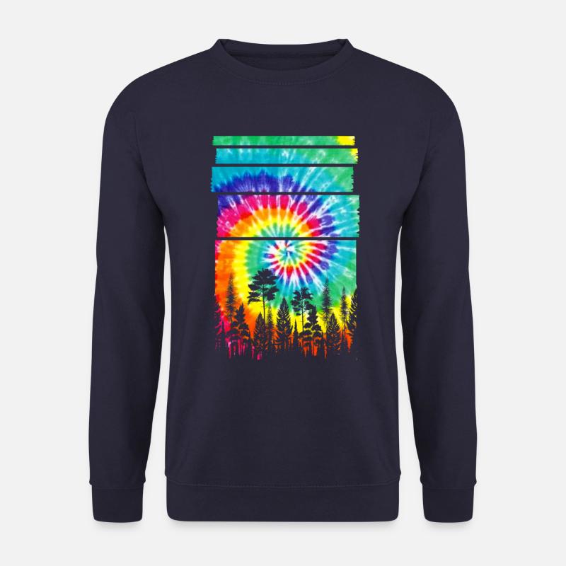 Forest Hippie Batik Nature Trees Forest - Unisex Sweatshirt - navy