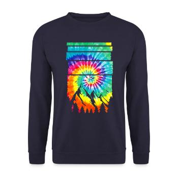 Mountain Nature Hiking Mountaineering - Unisex Sweatshirt - navy - Front - Alina (178cm) & Michal (187cm)