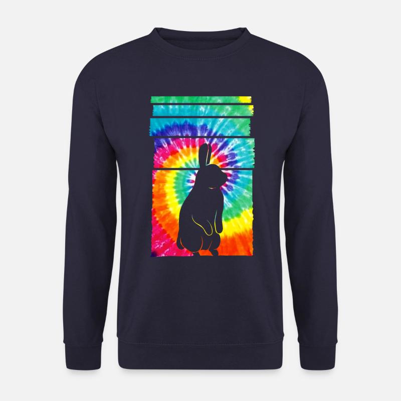 Rabbit Hippie Tie Dye - Unisex Sweatshirt - navy