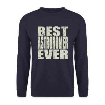 Best Astronom ever Astronom Geschenk - Unisex Pullover - Navy - Vorne - Alina (178cm) & Michal (187cm)