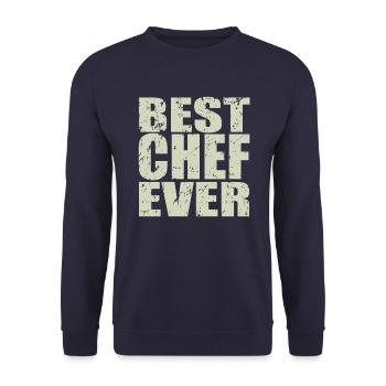 Best Chefkoch ever Chefkoch Geschenk - Unisex Pullover - Navy - Vorne - Alina (178cm) & Michal (187cm)