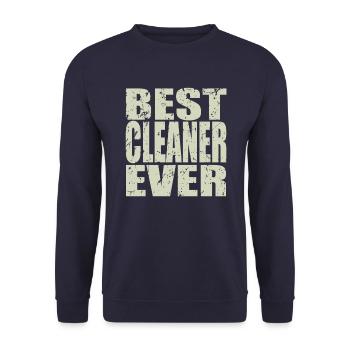Best Cleaner ever Cleaner Gift - Unisex Sweatshirt - navy - Front - Alina (178cm) & Michal (187cm)