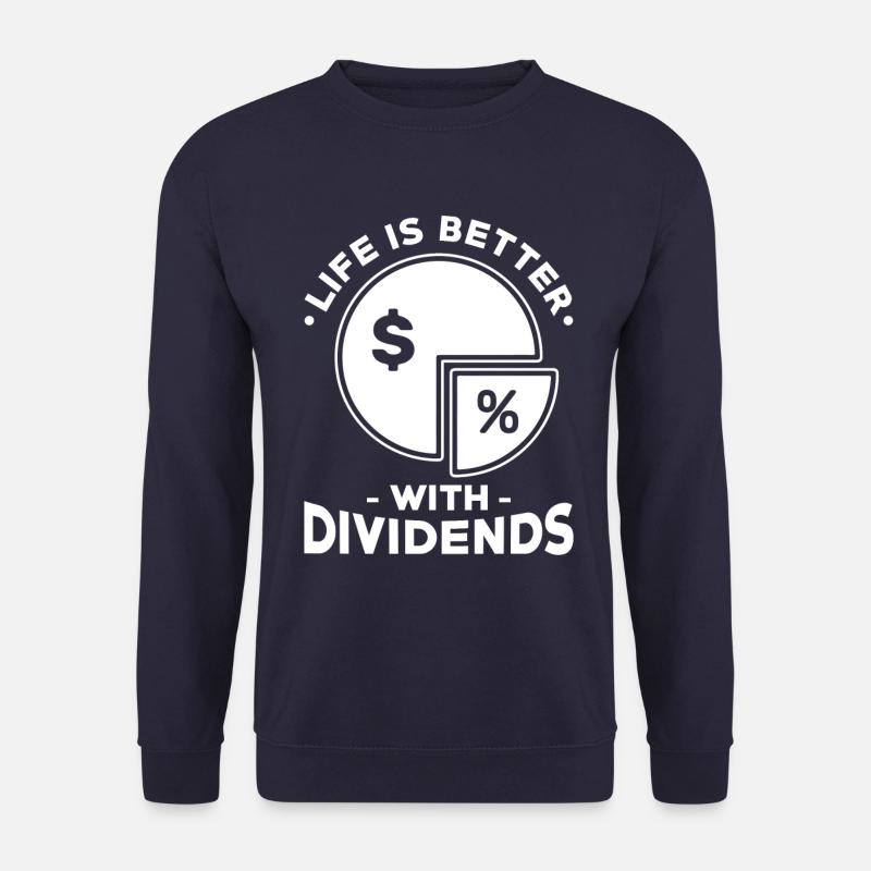Dividende Aktionär Aktien Spruch - Unisex Pullover - Navy