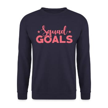 Squad Goals - Unisex Pullover - Navy - Vorne - Alina (178cm) & Michal (187cm)
