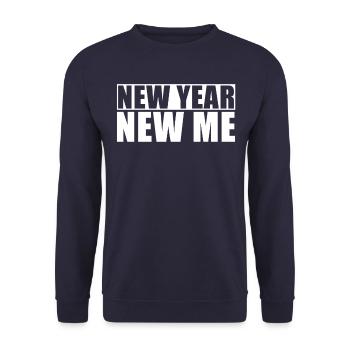 Slogan de motivation pour le Nouvel An - Sweat-shirt Unisexe - marine - Devant - Alina (178cm) & Michal (187cm)