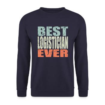 Best Logisticians ever Logisticians Gift - Unisex Sweatshirt - navy - Front - Alina (178cm) & Michal (187cm)
