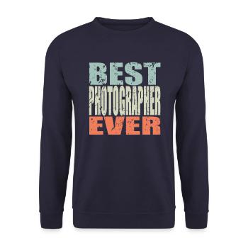 Meilleur photographe de tous les temps Fotgraf Gift - Sweat-shirt Unisexe - marine - Devant - Alina (178cm) & Michal (187cm)