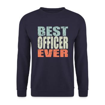 Best Officer ever Officer Gift - Unisex Sweatshirt - navy - Front - Alina (178cm) & Michal (187cm)