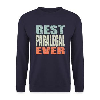 Best Rechtsanwaltsfachangestellte ever - Unisex Pullover - Navy - Vorne - Alina (178cm) & Michal (187cm)