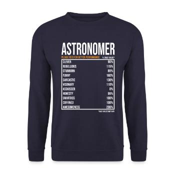 Astronom tageswerte Lustiges Astronom - Unisex Pullover - Navy - Vorne - Alina (178cm) & Michal (187cm)