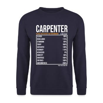 Carpenter Of the day Funny Carpenter - Unisex Sweatshirt - navy - Front - Alina (178cm) & Michal (187cm)