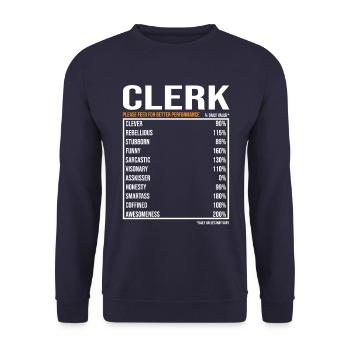 Sachbearbeiter Angestellter Büro Beamter - Unisex Pullover - Navy - Vorne - Alina (178cm) & Michal (187cm)
