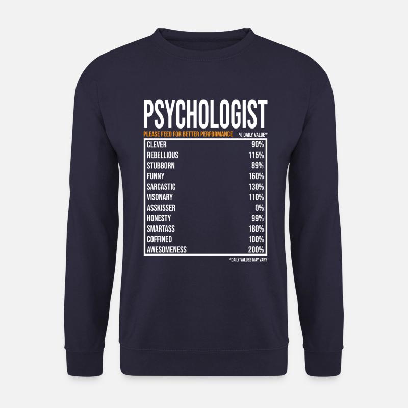 Psychologe tageswerte Lustiger Psychologe - Unisex Pullover - Navy