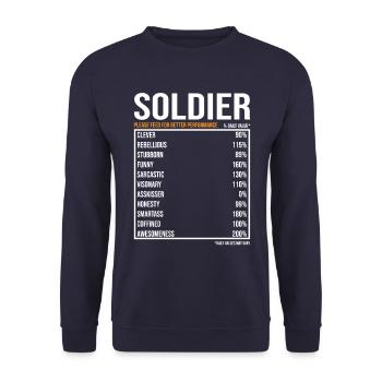 Soldier of the day funny soldier - Unisex Sweatshirt - navy - Front - Alina (178cm) & Michal (187cm)