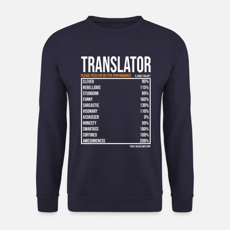 Translator daily values - Unisex Sweatshirt - navy