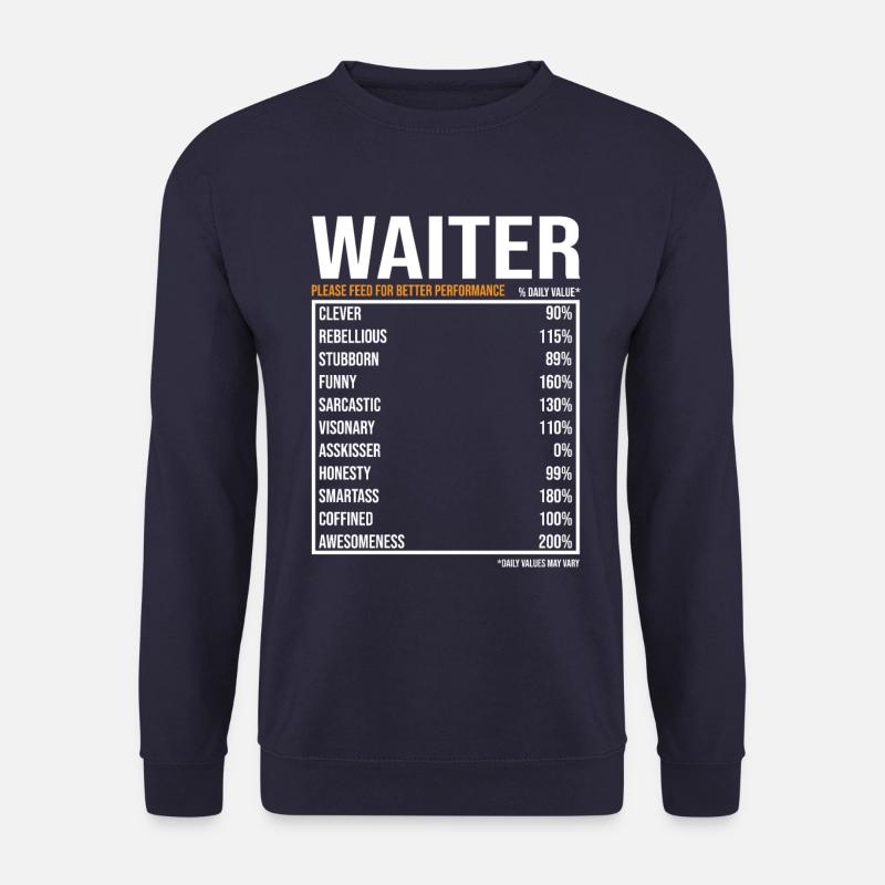 Kellner Spruch Kellner Geschenk - Unisex Pullover - Navy