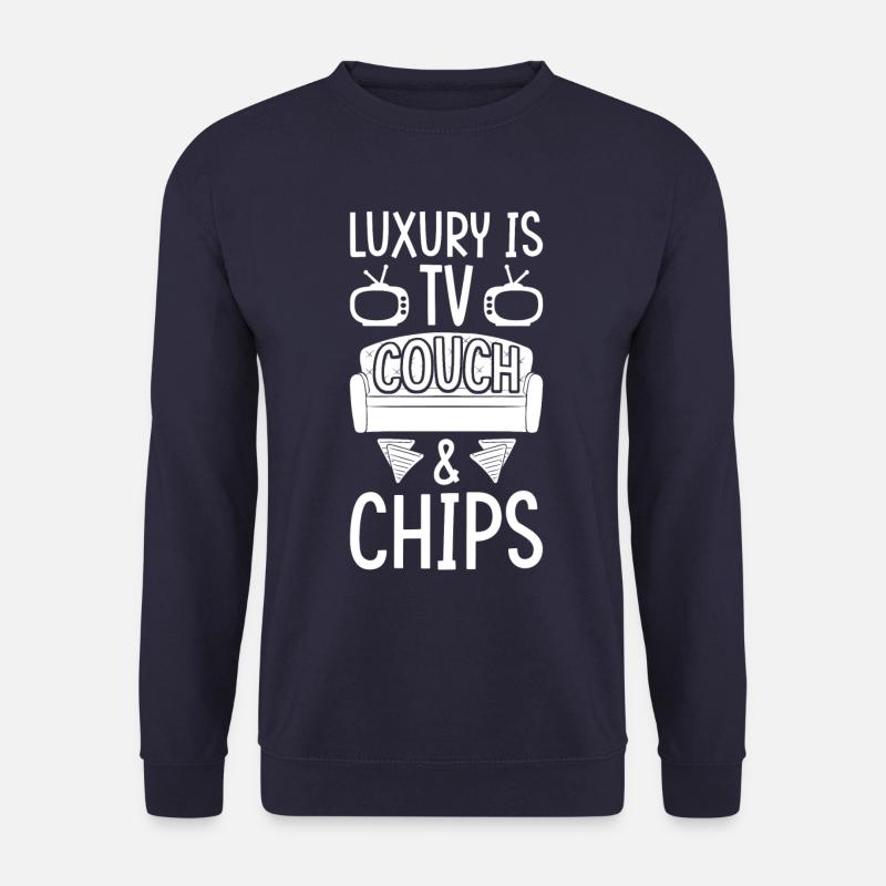 TV Sofa Chips - Unisex Pullover - Navy