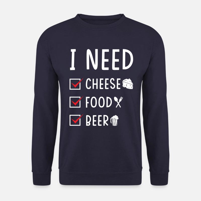 Fromage Nourriture Bière - Sweat-shirt Unisexe - marine