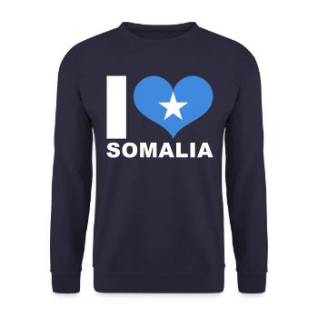 J’aime somalie drapeau du cœur Somalie - Sweat-shirt Unisexe - marine - Devant - Alina (178cm) & Michal (187cm)
