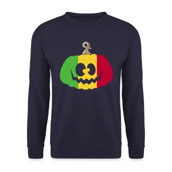 Hongrie Halloween Citrouille - Sweat-shirt Unisexe - marine - Devant - Alina (178cm) & Michal (187cm)