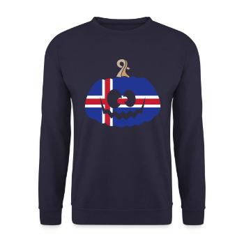Hongrie Halloween Citrouille - Sweat-shirt Unisexe - marine - Devant - Alina (178cm) & Michal (187cm)