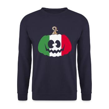 Hungary Halloween Pumpkin - Unisex Sweatshirt - navy - Front - Alina (178cm) & Michal (187cm)