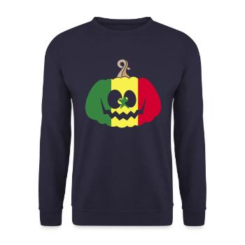 Hongrie Halloween Citrouille - Sweat-shirt Unisexe - marine - Devant - Alina (178cm) & Michal (187cm)