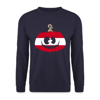 Hongrie Halloween Citrouille - Sweat-shirt Unisexe - marine - Devant - Alina (178cm) & Michal (187cm)